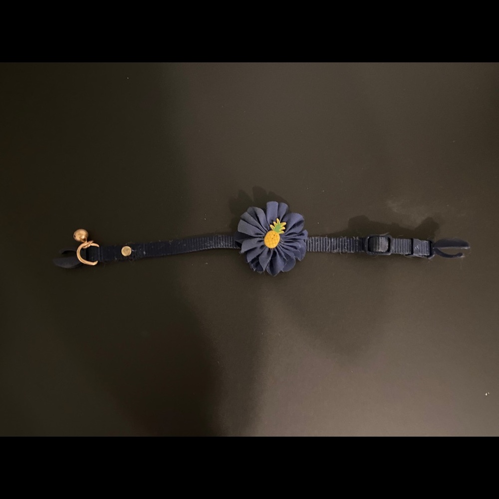 Blue Pineapple Cat Collar